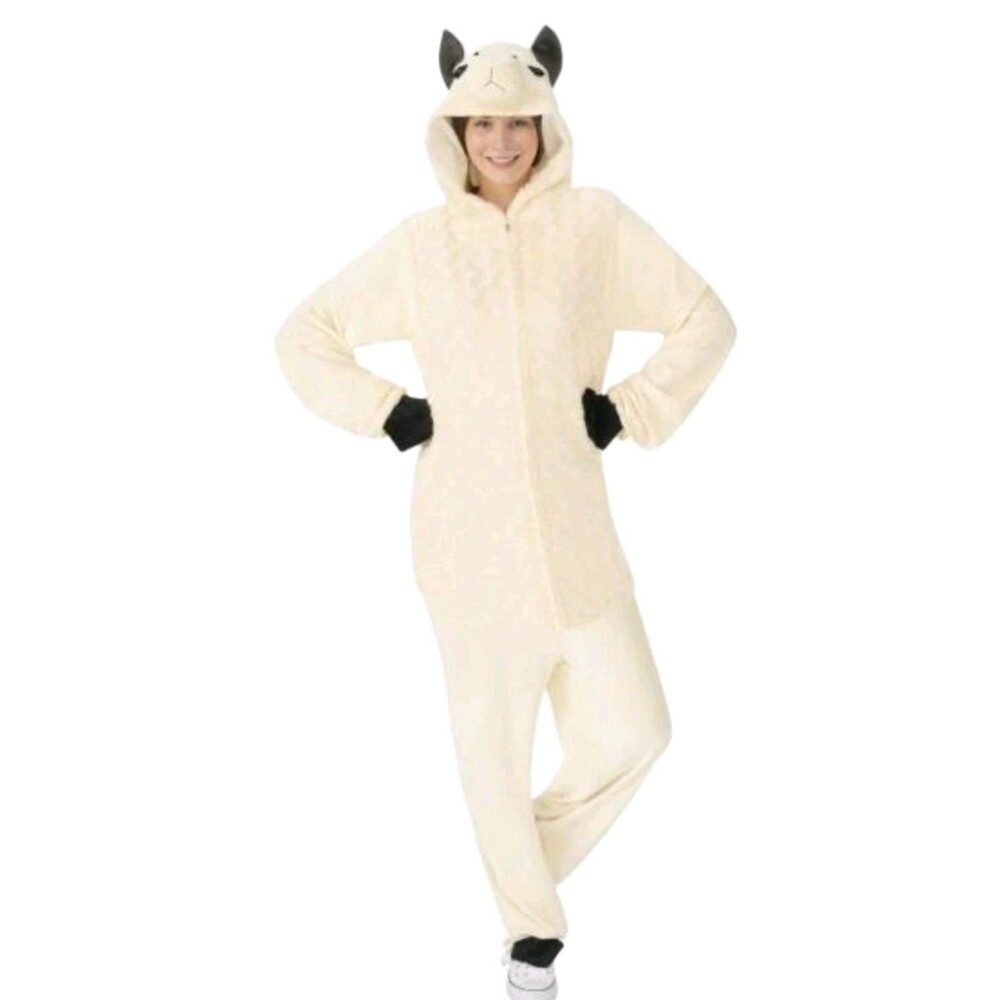 Furry Llama Alpaca Plush One Piece Halloween Costume Unisex L/XL Rubie's